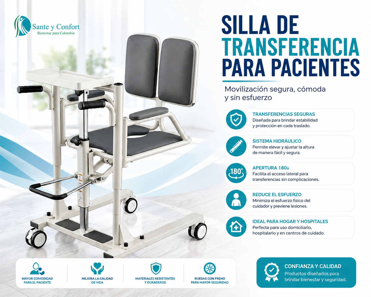 ¿Dónde comprar una silla de transferencia de pacientes en Colombia?